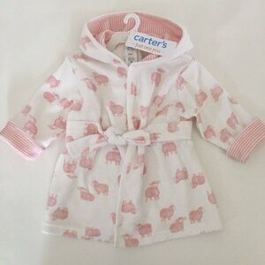 Carter’s - Baby Hooded Bathrobe Pink Sheep For 0-9 Months